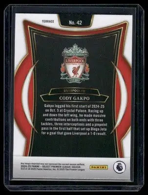 2024-25 Panini Select Premier League Cody Gakpo #42 Soccer - Soccer Card Single