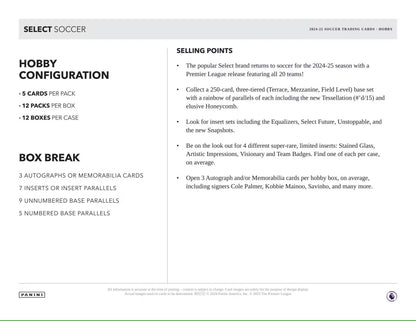 2024-25 Panini Select Premier League EPL Soccer Hobby Box