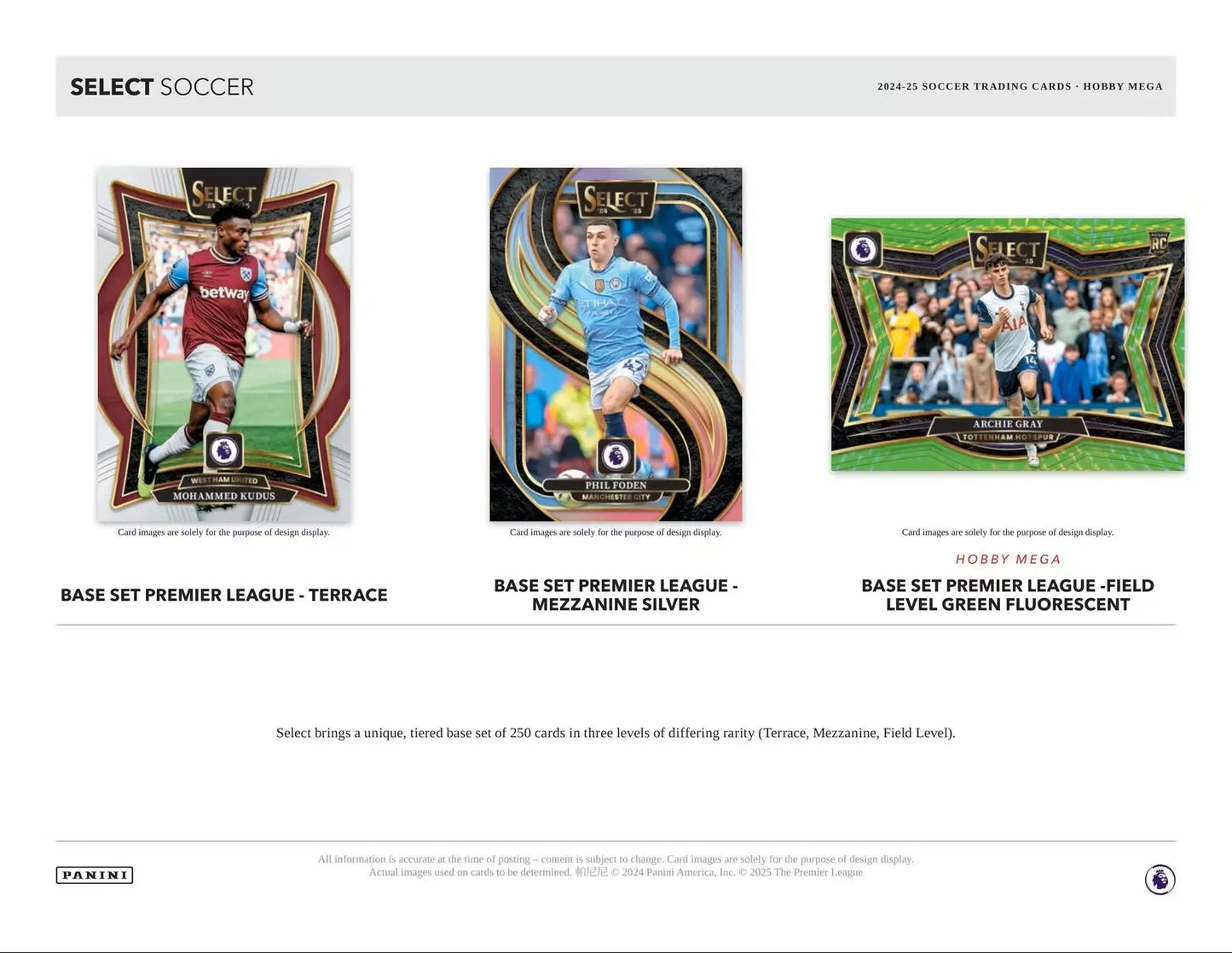 2024-25 Panini Select Premier League EPL Soccer Mega Box | Columbia Sports Cards - Sports Card Hobby Boxes