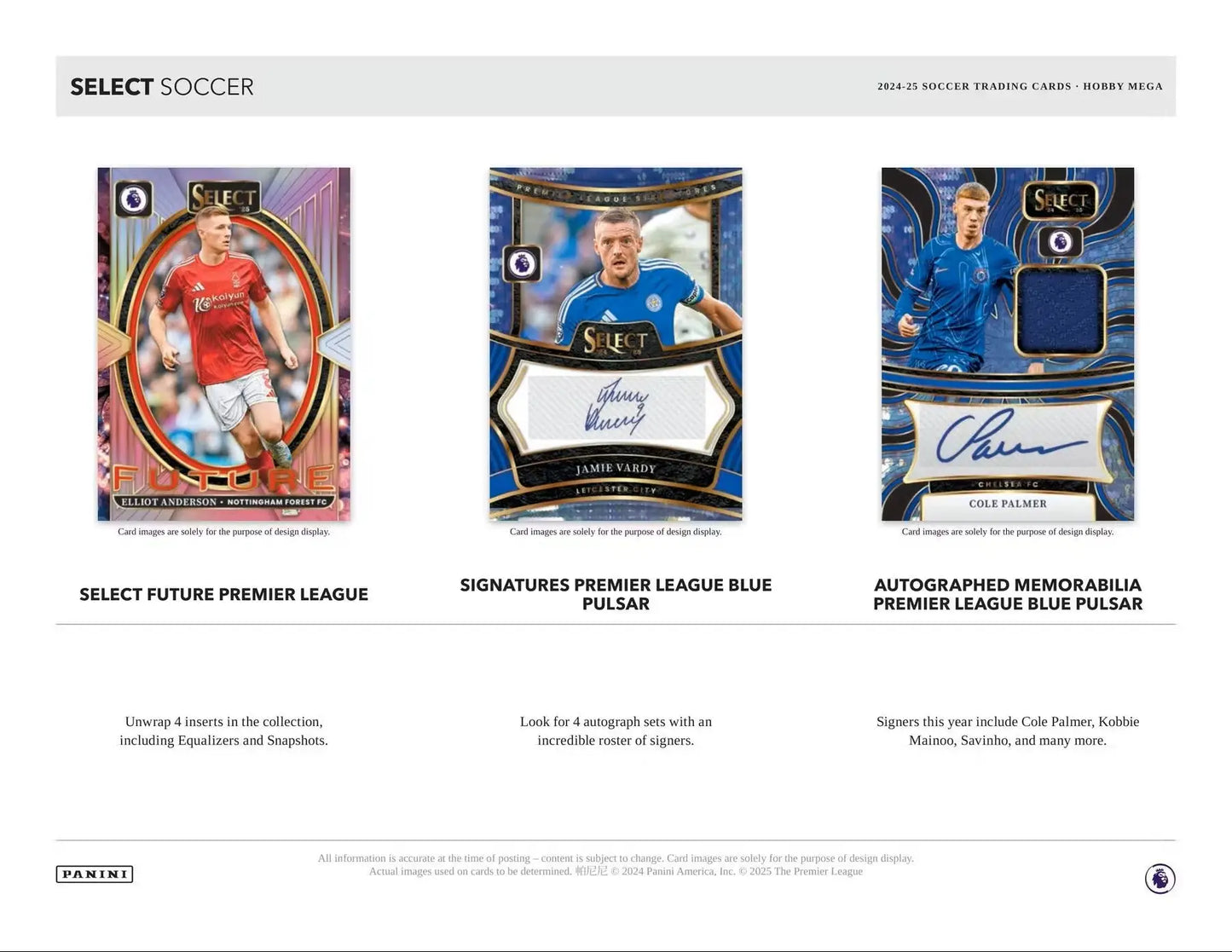 2024-25 Panini Select Premier League EPL Soccer Mega Box | Columbia Sports Cards - Sports Card Hobby Boxes