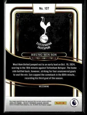 2024-25 Panini Select Premier League Heung-Min Son #107 Tottenham Hotspur