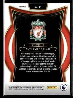 2024-25 Panini Select Premier League Mohamed Salah #41 Liverpool