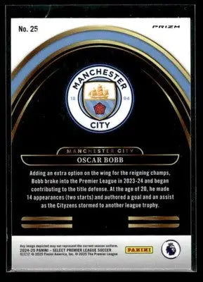 2024-25 Panini Select Premier League Oscar Bobb #25 Select Future Blue Pulsar