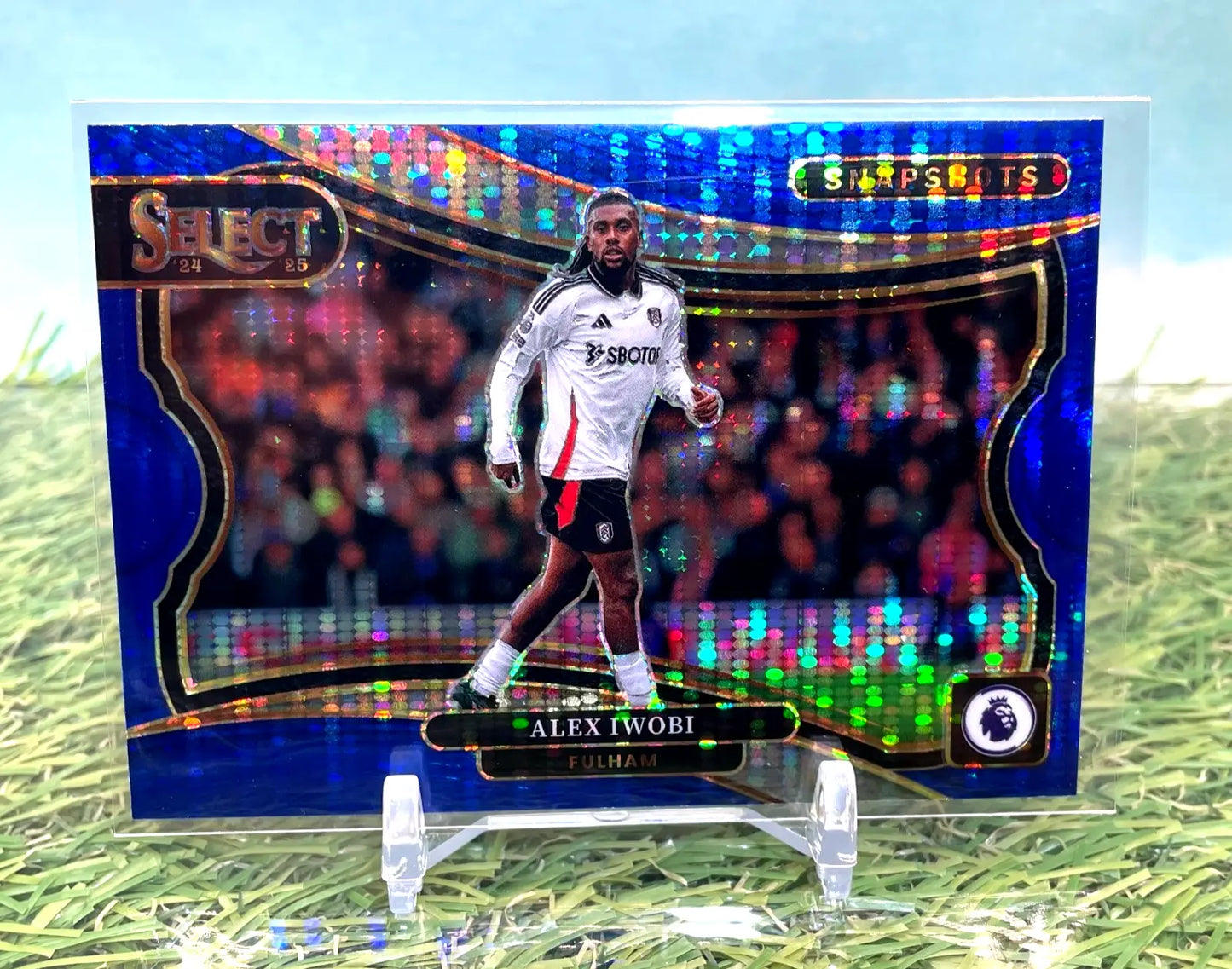 2024-25 Panini Select Premier League Snapshots Alex Iwobi #5 Blue Pulsar Prizm - Soccer Card Single