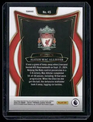 2024-25 Panini Select Premier League Soccer Alexis Mac Allister #45 Soccer - Soccer Card Single