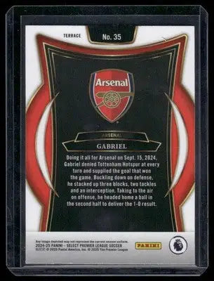 2024-25 Panini Select Premier League Soccer Gabriel #35 Soccer - Soccer Card Single