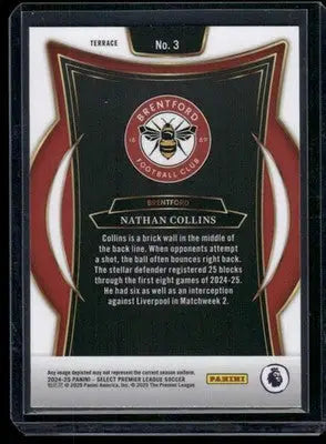 2024-25 Panini Select Premier League Terrace Nathan Collins #3 Soccer - Soccer Card Single