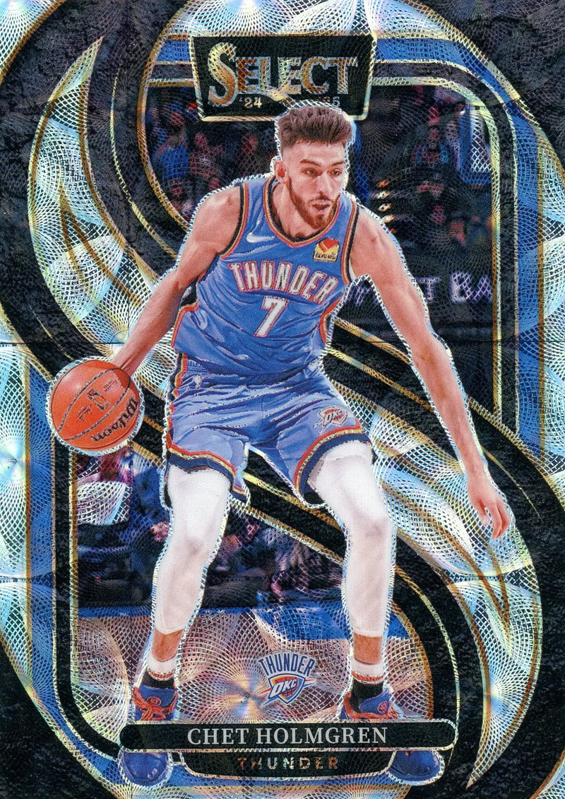 2024-25 Panini Select Premier Level Chet Holmgren #128 Scope Prizm Thunder - Basketball Card Single