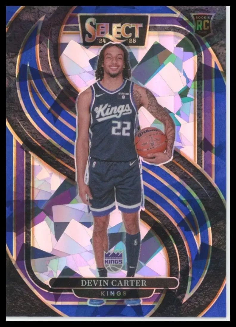 2024-25 Panini Select - Premier Level Devin Carter #174 Blue Cracked Ice...
