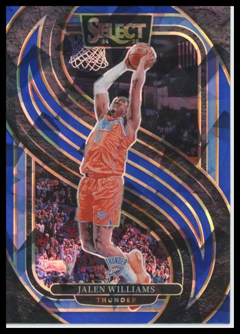 2024-25 Panini Select - Premier Level Jalen Williams #124 Blue Cracked Ice Prizm