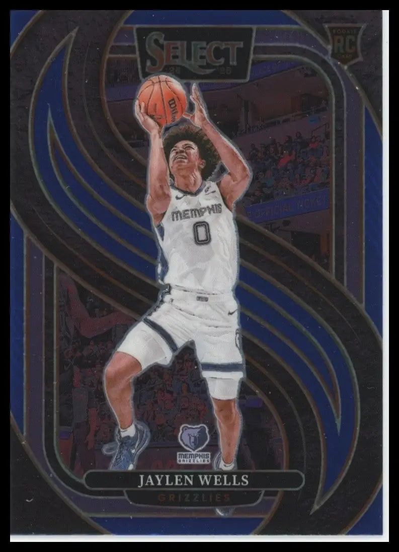 2024-25 Panini Select - Premier Level Jaylen Wells #188 Blue (RC)