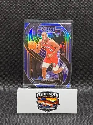 2024-25 Panini Select - Premier Level Tyrese Maxey #156 Blue Prizm - Basketball Card Single