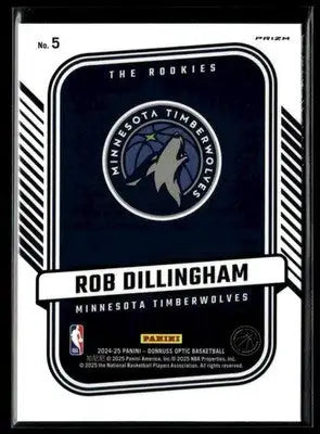 2024-25 Panini Select Rob Dillingham #84 Silver Prizm RC Minnesota Timberwolves