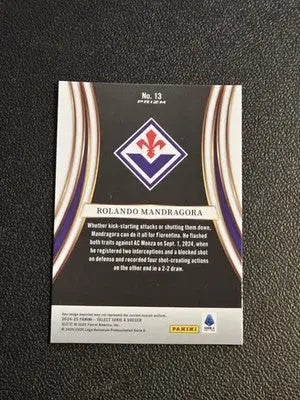 2024-25 Panini Select Serie A #13 Rolando Mandragora Equalizers - Soccer Card Single