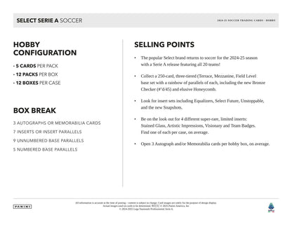 2024-25 Panini Select Serie A Soccer Hobby Box