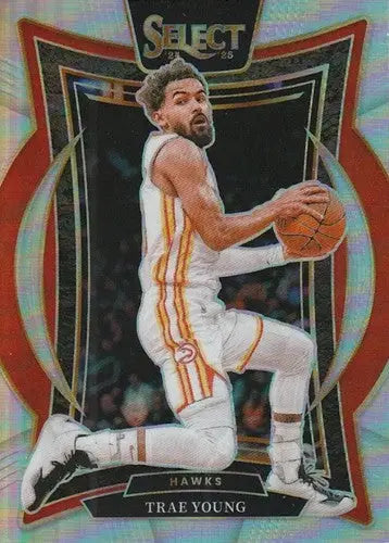 2024-25 Panini Select Silver Prizms #63 Trae Young NM-MT Hawks Concours ID:80923 - Basketball Card Single