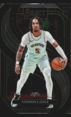 2024-25 Panini Select Stephon Castle #175 Premier Level San Antonio Spurs RC - Basketball Card Single