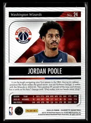 2024-25 Panini Silhouette #24 Jordan Poole - Basketball Card Single