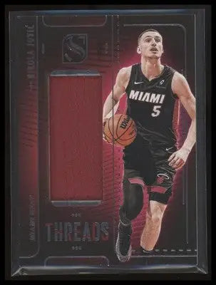 2024-25 Panini Silhouette #THR-JOV Nikola Jovic NBA Threads -Game Worn! Heat