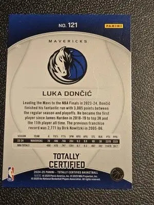 2024-25 Panini Totally Certified #121 Luka Doncic Mirror Maroon - Basketball Card Single