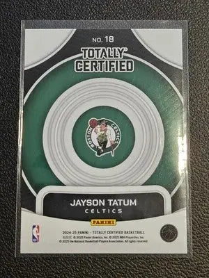 2024-25 Panini Totally Certified #18 Jayson Tatum On Target - Basketball Card Single