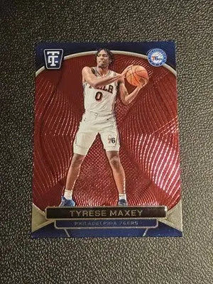 2024-25 Panini Totally Certified #72 Tyrese Maxey Mirror Maroon - Basketball Card Single