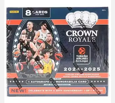 2024-25 Panini Turkish Airlines Euroleague Crown Royale Basketball Hobby Box with Crown Autographs Crystal