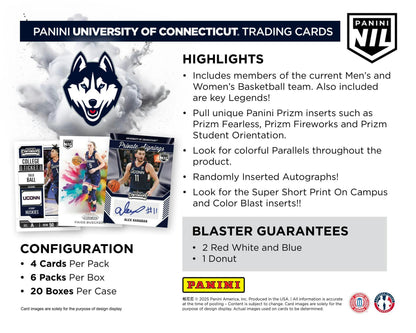 2024-25 Panini UConn Collegiate Basketball 6-Pack Blaster Box