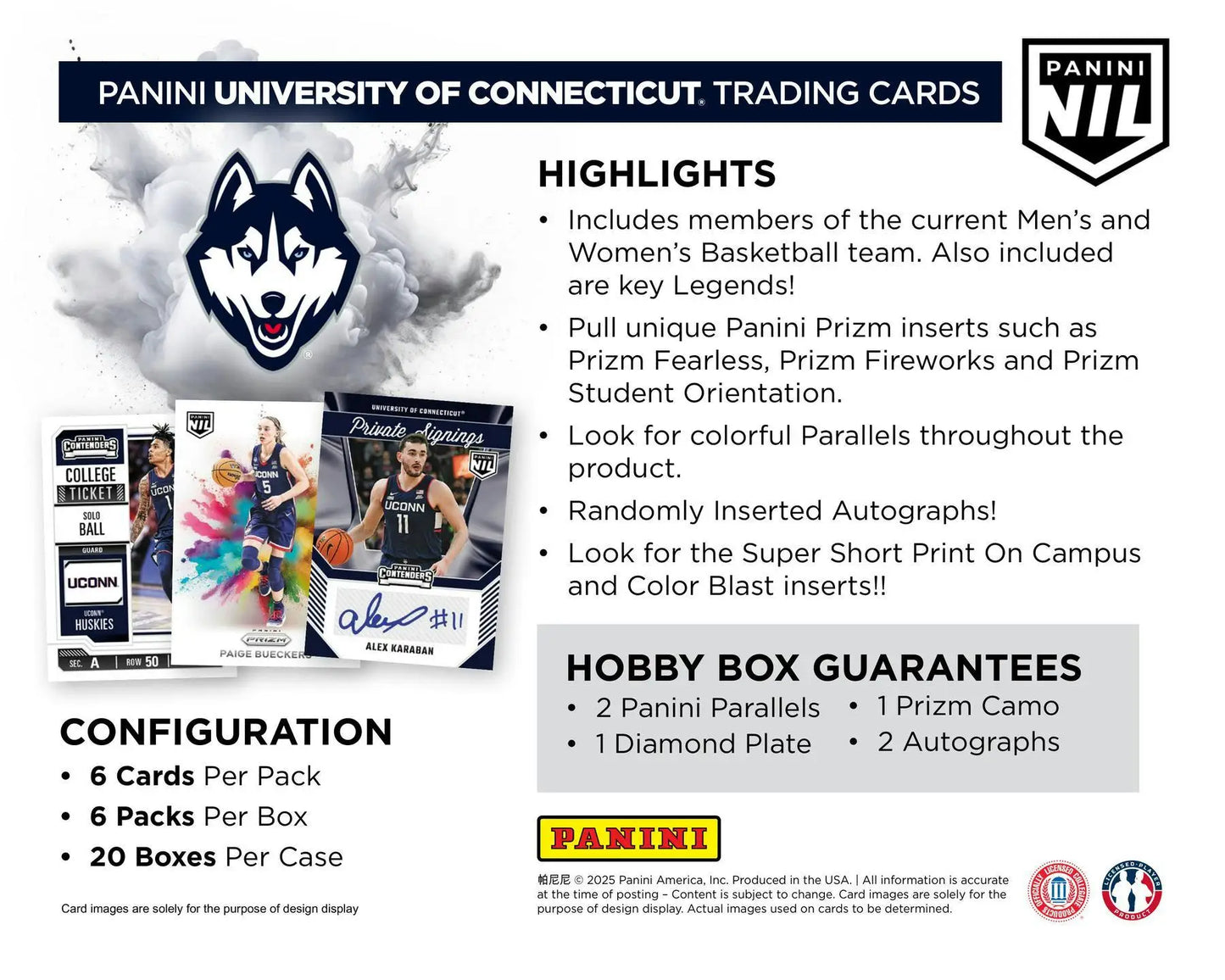 2024-25 Panini UConn Collegiate Basketball Hobby Box - Sports Card Hobby Boxes