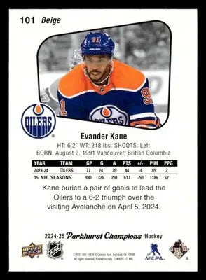 2024-25 Parkhurst Champions #101 Evander Kane - Hockey Card Single