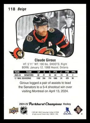 2024-25 Parkhurst Champions #118 Claude Giroux - Hockey Card Single