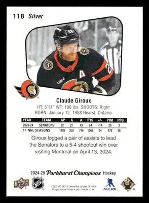 2024-25 Parkhurst Champions #118 Claude Giroux Silver - Hockey Card Single