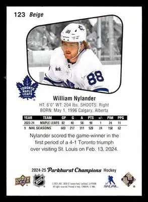 2024-25 Parkhurst Champions #123 William Nylander - Hockey Card Single