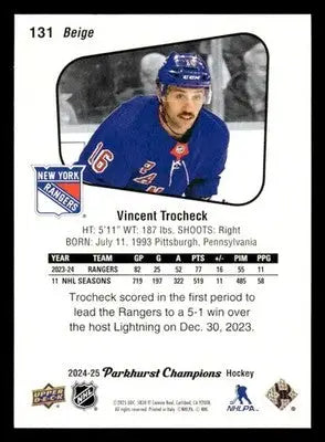 2024-25 Parkhurst Champions #131 Vincent Trocheck - Hockey Card Single