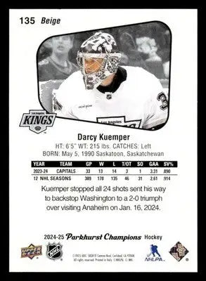 2024-25 Parkhurst Champions #135 Darcy Kuemper - Hockey Card Single