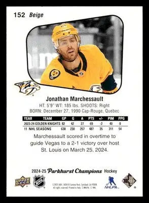 2024-25 Parkhurst Champions #152 Jonathan Marchessault - Hockey Card Single