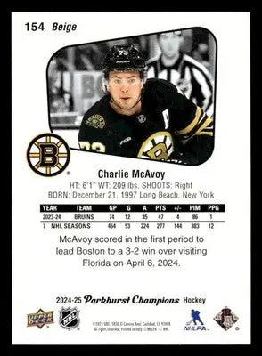 2024-25 Parkhurst Champions #154 Charlie McAvoy - Hockey Card Single