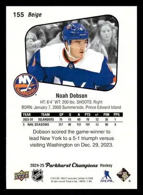 2024-25 Parkhurst Champions #155 Noah Dobson - Hockey Card Single