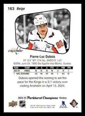 2024-25 Parkhurst Champions #163 Pierre-Luc Dubois - Hockey Card Single