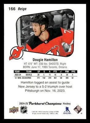 2024-25 Parkhurst Champions #166 Dougie Hamilton - Hockey Card Single