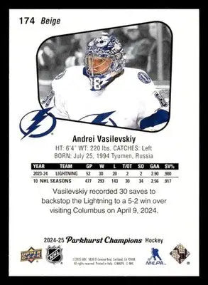 2024-25 Parkhurst Champions #174 Andrei Vasilevskiy - Hockey Card Single