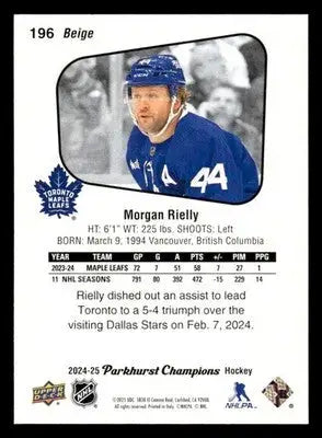 2024-25 Parkhurst Champions #196 Morgan Rielly - Hockey Card Single