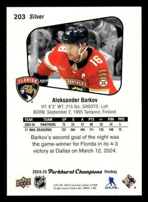 2024-25 Parkhurst Champions #203 Aleksander Barkov Silver - Hockey Card Single