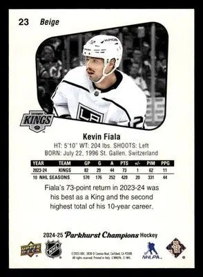 2024-25 Parkhurst Champions #23 Kevin Fiala - Hockey Card Single
