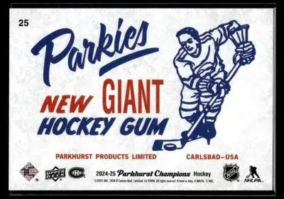 2024-25 Parkhurst Champions #25 Guy Lafleur 1953-54 Retros Jumbo Gum Back - Hockey Card Single