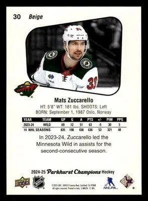 2024-25 Parkhurst Champions #30 Mats Zuccarello - Hockey Card Single
