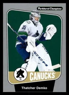 2024-25 Parkhurst Champions #84 Thatcher Demko Silver - Hockey Card Single
