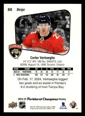 2024-25 Parkhurst Champions #88 Carter Verhaeghe - Hockey Card Single