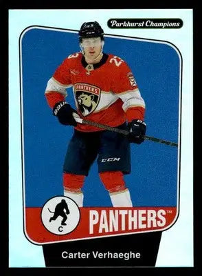 2024-25 Parkhurst Champions #88 Carter Verhaeghe Rainbow Foil - Hockey Card Single
