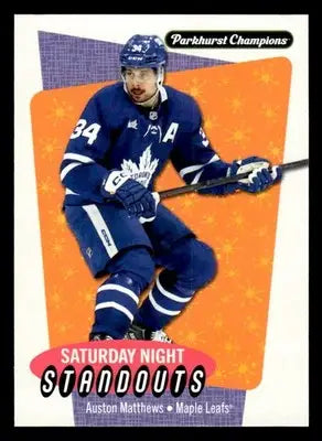 2024-25 Parkhurst Champions #SS-3 Auston Matthews Saturday Night Standouts - Hockey Card Single